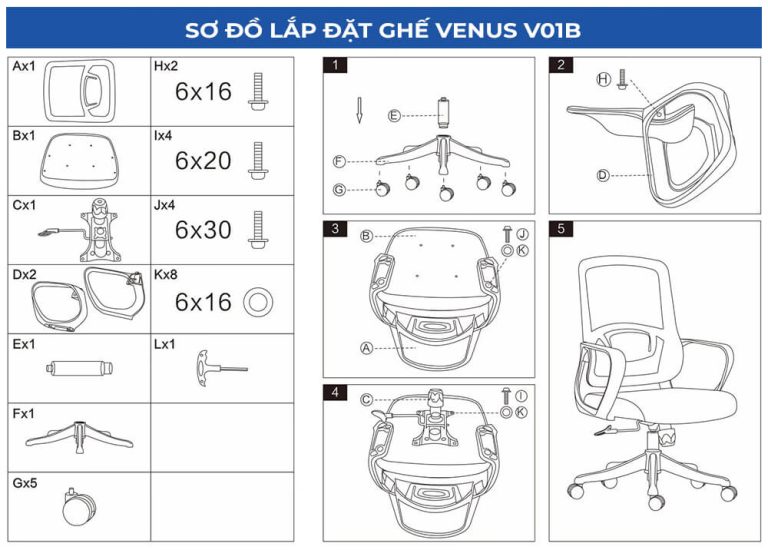 Ghế Xoay Văn Phòng HN-GX002